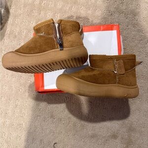Kids Tan Suede Boots